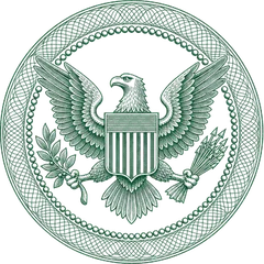 Engraved eagle emblem